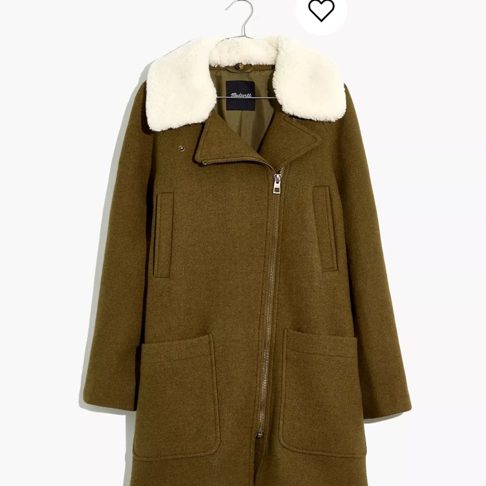 Madewell Eldridge Coat Green Small Petite NWT